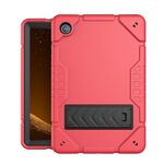 Custodia per tablet PC ibrida in silicone con supporto per armatura per Samsung Galaxy Tab A8 (rosso nero)