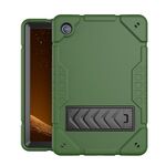 Custodia per tablet PC ibrida in silicone con supporto per armatura per Samsung Galaxy Tab A8 (verde militare nero)