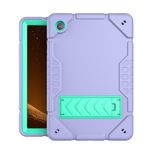 Custodia per tablet PC ibrida in silicone con supporto per armatura per Samsung Galaxy Tab A8 (viola verde menta)