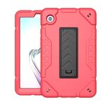 Custodia per tablet PC ibrida in silicone con supporto per armatura per Samsung Galaxy Tab A9+ (rosso nero)