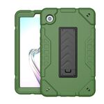 Custodia per tablet PC ibrida in silicone con supporto per armatura per Samsung Galaxy Tab A9+ (verde militare nero)