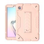 Per Samsung Galaxy Tab A9+ Custodia protettiva in silicone per tablet ibrida per PC (oro rosa)