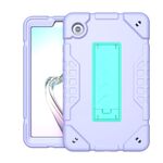 Custodia per tablet PC ibrida in silicone con supporto per armatura per Samsung Galaxy Tab A9+ (viola verde menta)