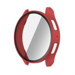 Per Samsung Galaxy Watch 7 44mm PC + custodia protettiva per orologio integrata con pellicola temperata (rossa)