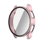 Per Samsung Galaxy Watch 7 44mm PC + custodia protettiva per orologio integrata con pellicola temperata (oro rosa)