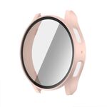 Per Samsung Galaxy Watch 7 44mm PC + custodia protettiva per orologio integrata con pellicola temperata (rosa)