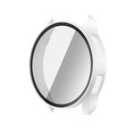 Per Samsung Galaxy Watch 7 40mm PC + custodia protettiva per orologio integrata con pellicola temperata (bianca)