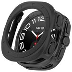 Per Samsung Galaxy Watch 7 Ultra 47mm Custodia protettiva per orologio PC scavata a mezza copertura (nera)