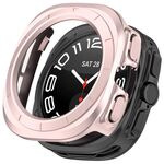 Custodia protettiva per orologio PC scavata a mezza copertura per Samsung Galaxy Watch 7 Ultra 47 mm (rosa)