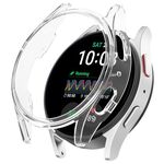 Per Samsung Galaxy Watch 7 Custodia protettiva per orologio PC scavata a mezza copertura da 44 mm (bianco trasparente)