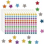 1500 pezzi/pacco adesivi colorati con stelle a cinque punte glitterati adesivi per cancelleria 125 x 195 mm