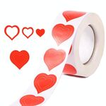 500 pezzi/rotolo adesivi autoadesivi per prendere il sole con cuore rosso abbronzante