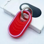Per Samsung Galaxy SmartTag2 Custodia protettiva in silicone Portachiavi con prevenzione della perdita di posizionamento(Rosso)