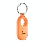 Per Samsung Galaxy SmartTag2 Tracker Custodia protettiva Custodia per PC con copertura completa con portachiavi, Colore: arancione + bianco