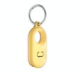 Per Samsung Galaxy SmartTag2 Tracker Custodia protettiva Custodia per PC con copertura completa con portachiavi, Colore: grigio chiaro+giallo