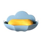Portasapone carino a forma di nuvola Portasapone a parete senza scarico (blu)