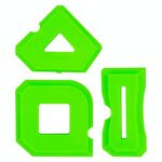 Raschietto per colla multifunzionale in silicone, 2 set (verde)