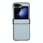 Per Samsung Galaxy Z Flip6 5G Set da tre pezzi Morandi Custodia per telefono con texture in pelle tinta unita (blu)
