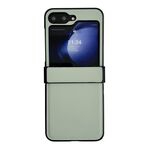 Per Samsung Galaxy Z Flip6 5G Set da tre pezzi Morandi Custodia per telefono con texture in pelle tinta unita (verde)