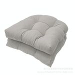 1 paio di cuscini impermeabili per sedie in rattan da giardino, 48 x 48 cm, morbidi e spessi, per divani (grigio chiaro)