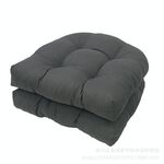 1 paio 48 x 48 cm cuscino per sedia da giardino in rattan impermeabile, spesso e morbido, per divano (grigio scuro)