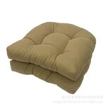 1 paio di 48 x 48 cm da giardino, patio, sedia in rattan, cuscino impermeabile, morbido e spesso, cuscino per divano (marrone chiaro).