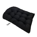 Cuscino per sedia in rattan, per esterni, impermeabile, spesso e morbido, da appendere al cesto (nero)