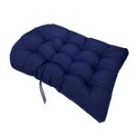 Cuscino per sedia in rattan con cestino sospeso, impermeabile, impermeabile, 90x120 cm, per esterni (blu navy)