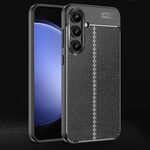 Per Samsung Galaxy S24 FE 5G Custodia per telefono in TPU antiurto con texture Litchi (nera)