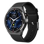 Cinturino in pelle da 1,3 pollici IP68 Orologio intelligente impermeabile Supporto chiamata Bluetooth (nero)