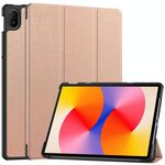 Per Huawei Matepad SE 11 Custodia per tablet in pelle Smart Custer Pure Color 3-Fold (oro rosa)