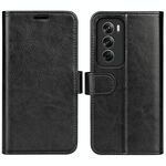 Per OPPO Reno12 Pro 5G Global R64 Custodia per cellulare in pelle con texture orizzontale (nera)