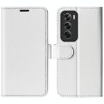 Per OPPO Reno12 Pro 5G Global R64 Custodia per cellulare in pelle con texture orizzontale (bianca)