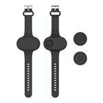 Custodia con cinturino impermeabile in silicone per dispositivo anti-smarrimento per Samsung Galaxy SmartTag2 (nero)