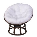 Cuscino per culla amaca morbido rotondo multifunzionale ispessito 110x110 cm (bianco)