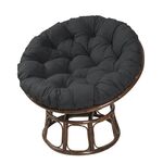Cuscino per culla per amaca morbido rotondo multifunzionale ispessito 110x110 cm (nero)
