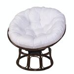 Cuscino per culla per amaca morbido rotondo ispessito multifunzionale 130x130 cm (bianco)