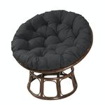 Cuscino per culla per amaca morbido rotondo multifunzionale ispessito 130x130 cm (nero)