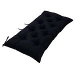 Cuscino morbido ispessito per protezione solare impermeabile per panca da esterno 120x50x8 cm (nero)