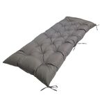 Cuscino morbido addensato per protezione solare impermeabile per panca da esterno 150x50x8 cm (grigio scuro)