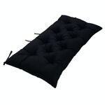 Cuscino morbido ispessito per protezione solare impermeabile per panca da esterno 150x50x8 cm (nero)