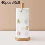 40 pezzi/rotolo di stoffa per piatti usa e getta addensata, carta da cucina assorbente per olio, bagnata e secca