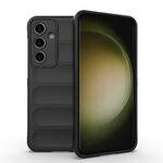 Per Samsung Galaxy S24 FE 5G Magic Shield TPU + custodia per telefono in flanella (nera)