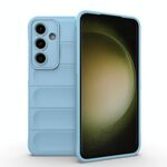 Per Samsung Galaxy S24 FE 5G Magic Shield TPU + custodia per telefono in flanella (azzurro)