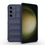 Per Samsung Galaxy S24 FE 5G Magic Shield TPU + custodia per telefono in flanella (blu scuro)