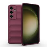 Per Samsung Galaxy S24 FE 5G Magic Shield TPU + custodia per telefono in flanella (vino rosso)