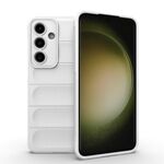 Per Samsung Galaxy S24 FE 5G Magic Shield TPU + custodia per telefono in flanella (bianca)