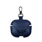 Custodia protettiva per auricolari in pelle Business Redmi Buds 5 con gancio (blu)