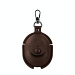 Custodia protettiva per auricolari in pelle Business Redmi Buds 4 con gancio (marrone scuro)