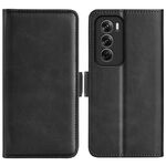 Per OPPO Reno12 Pro 5G Custodia per telefono in pelle con vibrazione orizzontale globale con fibbia magnetica dual-side (nera)